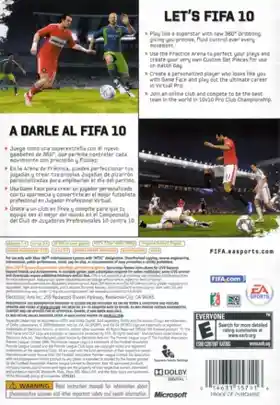 FIFA 10 (USA) box cover back